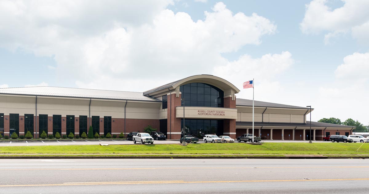 Russell County High School exterior.