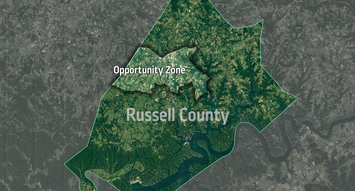 Russell County Opportunity Zone google earth view.