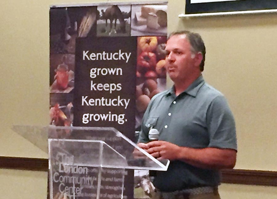 Clint Voils addressing the Kentucky Association of Manufacturers
