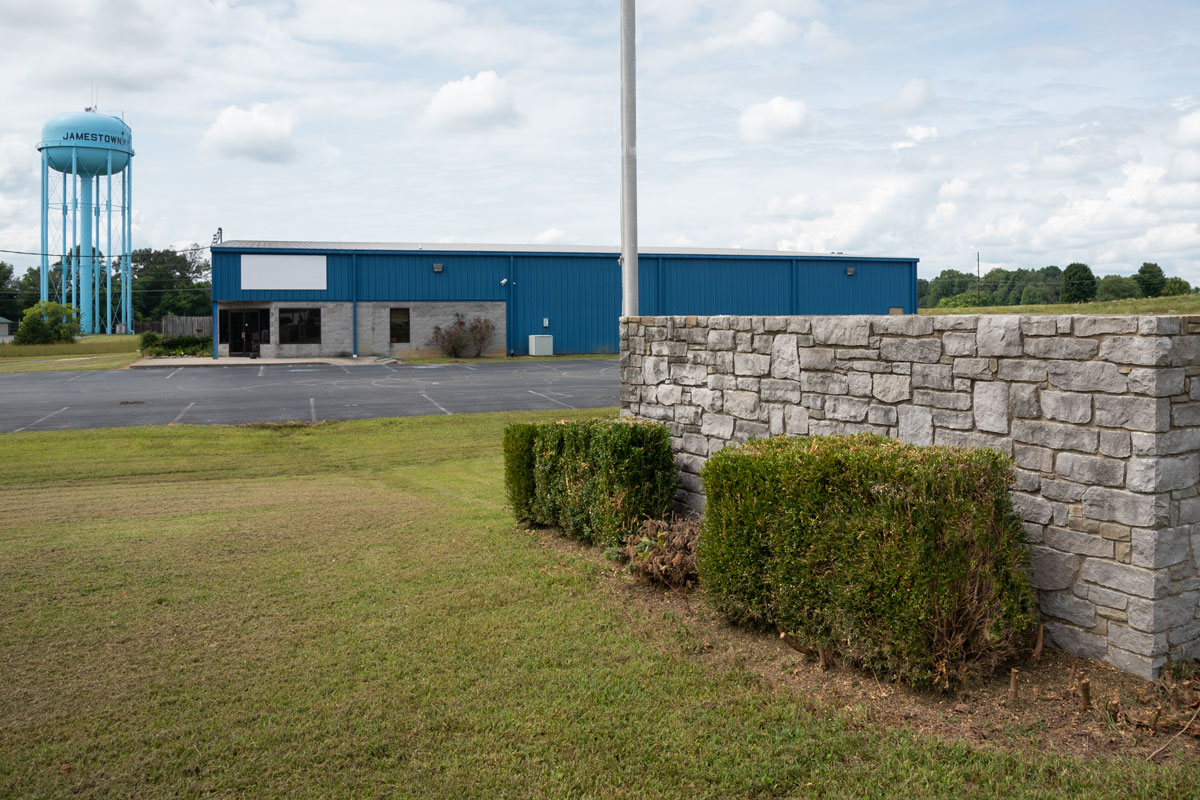 sign in front of building