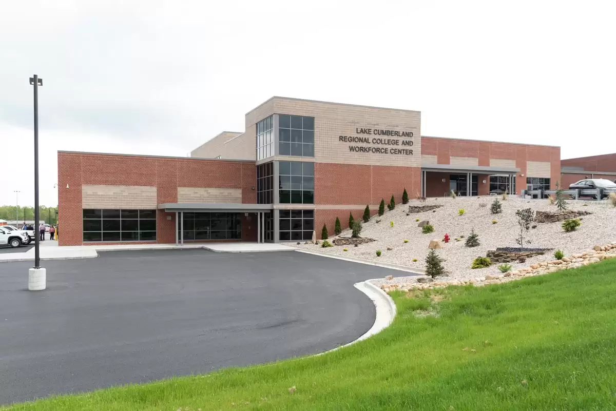 Exterior of the Lake Cumberland Regional College & Workforce Center, April 2021.