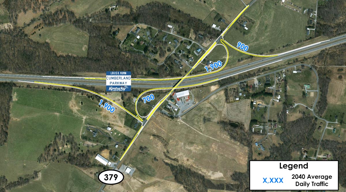 Expressway interchange proposal google earth image.